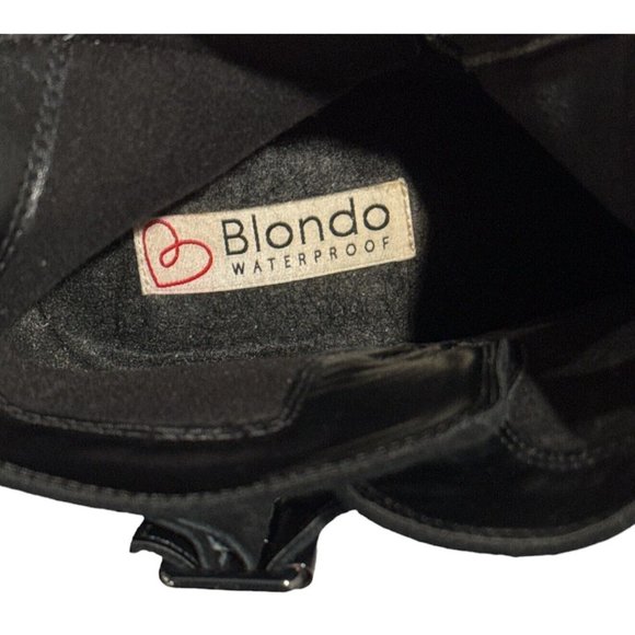 Blondo Black Waterproof Suede Leather Buckle Ankle Boots Booties Size 10 - Picture 9 of 14